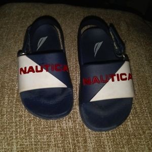 Toddler NAUTICA SLIDES with strap size 8